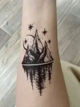 Temporary-Tattoo-Stickers Flash-Tatoo Tatouage Hand-Foot Body-Art Forest-Star Fake Tatto