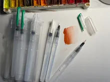 Pincel de pintura rellenable, 1/3/6 piezas, pincel de con depósito de agua para acuarela, lápiz de tinta para pinceles de acuarela suave para pintura, calligráfico, dibujo, suministros de arte