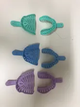 Bandejas de impresión Dental de colores, materiales de plástico, soporte para dientes, 6 uds.