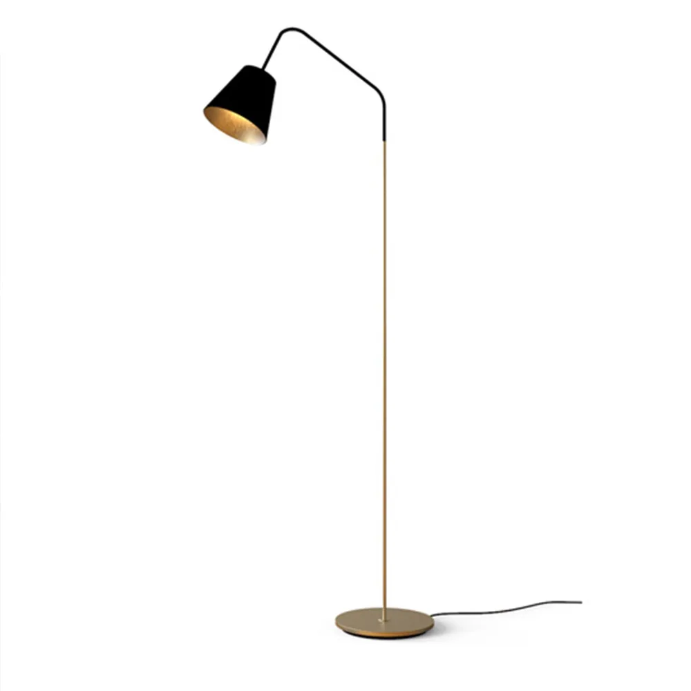 High Quality Floor Lamp for Bedroom Living room Black with Brass Details Floor LampFloor Lamps