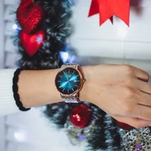 LIGE-Reloj de lujo con correa de acero dorado rosa para mujer, accesorio de pulsera resistente al agua, de marca superior