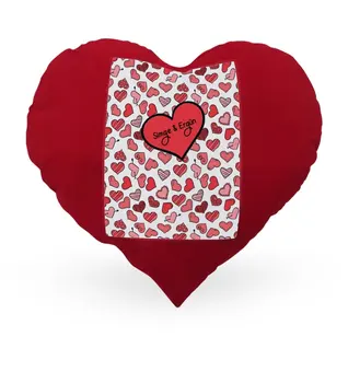 

Personalized Valentine 'S Day Themed Red Heart Pillow Case-52