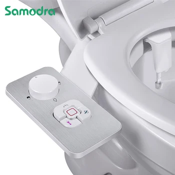 Samodra Bidet Toilet Seat Attachment Ultra-thin Non-electric Dual Nozzles Frontal & Rear Wash For Bathroom Toilet Bidet Sprayer 1