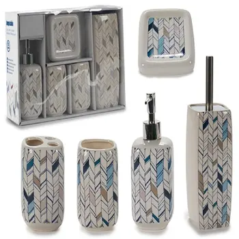 

GAME DE BATH CERAMIC 5 PCs assortment. DISPENSER soap (24X10,5X36 CM)