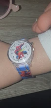 Disney-reloj de cuarzo de cuero para niños, cronógrafo de Spiderman flash, regalo de cumpleaños