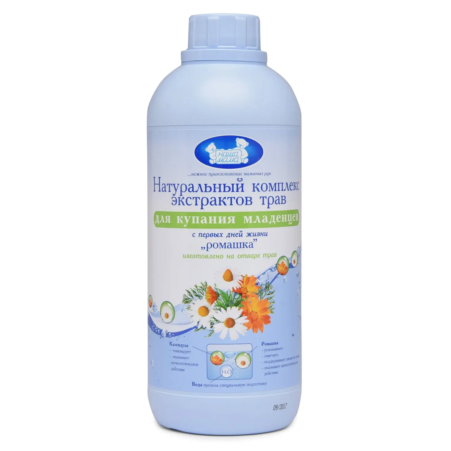 Натуральный комплекс экстрактов трав Наша мама для купания Ромашка 1000 мл