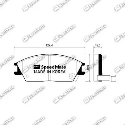 Колодки HYUNDAI ACCENT(TAGAZ),GETZ(TB) SPEEDMATE SM-BPH003