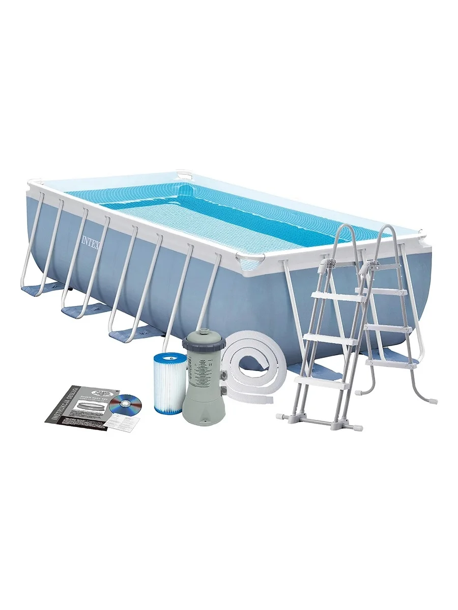 Бассейн intex 26792. Каркасный бассейн prism frame 488х244х107см. бассейн каркасный intex 26788 prism frame 400х200х100 см 6836 л серый. бассейн каркасный прямоугольный 400х200х100см. бассейн intex prism frame 26792.