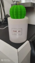 280ML Air Humidifier Soft LED Light Cactus Ultrasonic Aroma Essential Oil Diffuser 