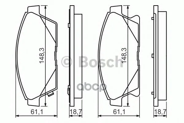 Колодки Тормозные Дисковые Chevrolet Cruze/Opel Astra J 16inch 10- Передние Bosch арт. 0986494434