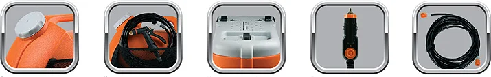 Минимойка портативная BERKUT Smart Washer SW 15 (2л/мин 12В 60Вт 15л)|Мойки высокого давления| |