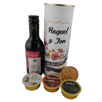 

6 pcs/customized with easy open tin, red wine Black Leg, pate and goat cheese cream