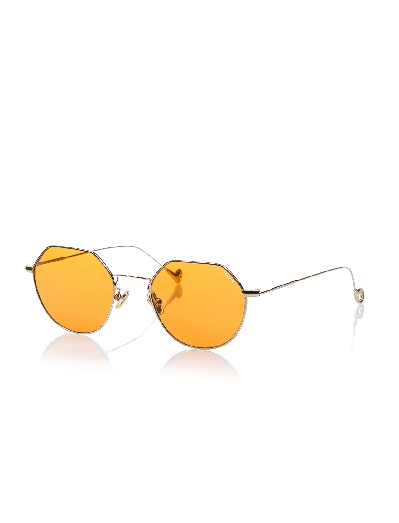 

Unisex sunglasses hw 1721 05 metal yellow organic rectangle rectangular 51-20-145 hawk