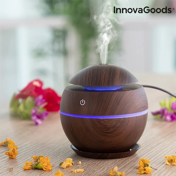 Мини увлажнитель Ароматический диффузор темный орех InnovaGoods| |