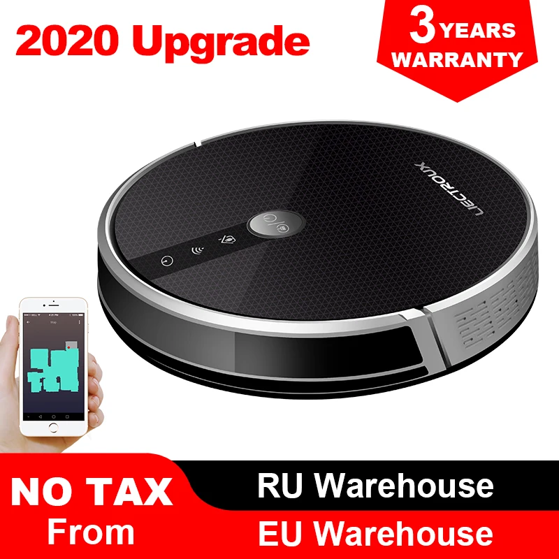  LIECTROUX C30B Robot Vacuum CleanerMap navigation3000Pa Suction Smart Memory Map Display on Wifi AP - 32967651955