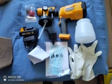 DEKO-PISTOLA DE PULVERIZACIÓN inalámbrica, pulverizador de pintura doméstico HVLP de 800ml, 3 tamaños de boquilla, batería de ion de litio de 20V CC de alta potencia, DKSG20K2