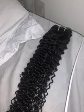 Alibele-pelo rizado malayo de ondas profundas, 1, 3, 4, oferta de extensiones de cabello humano, doble trama, No cepillado de pelo, tejido de 100G