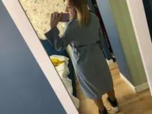 Gabardina larga con doble botonadura para mujer, abrigo ajustado con cinturón, ropa de primavera otoño