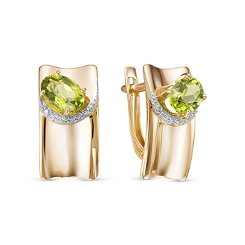 

10-08693 mink gold 585 sterling silver earrings