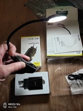 Baseus LED Clip Table Lamp Stepless Dimmable Wireless Desk Lamp Touch USB Rechargeable