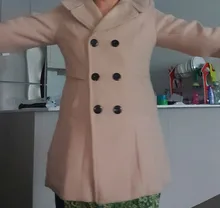 Long Coat Outerwear Slim-Fit Wool-Blend Female Autumn Winter Women Cashmere Warm Plus-Size