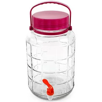 

Jar with handle and faucet