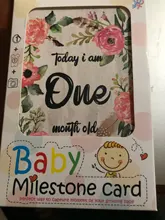 12 hojas de tarjetas de hito para bebé recién nacido, registro de crecimiento mensual, tarjetas fotográficas para compartir fotos, hito de fotos para bebé infantil
