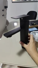 Bathroom Faucet Taps Tap-Crane Mixer Sink Deck-Mounted Lavatory Cold-Water-Basin Matte Black