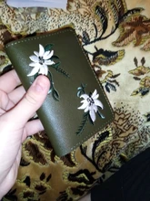 Billetera corta con estampado de flores para mujer, monedero pequeño con cremallera, tarjetero de cuero