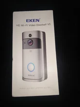 EKEN-Timbre de puerta inteligente con Wifi, cámara de seguridad modelo V5 con intercomunicador y timbre para puerta IP inteligente de visión nocturna con conexión Wifi inalámbrica, perfecta para el hogar