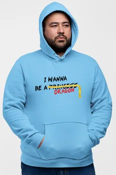

Angemiel Wear I Wanna Be A Dragon Blue Men 'S Hooded Sweatshirt