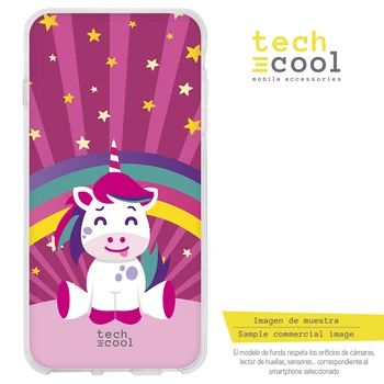 

FunnyTech®Silicone Case for Huawei P8 Lite 2017 L big Unicorn pink