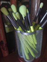 Docolor 15 Uds Set de brochas de maquillaje de ojos profesional ojo sombra antiojeras de cejas pestañas camisas mezcla de pinceles de maquillaje