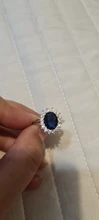 Anillo de princesa de circón azul transparente para mujer, joya de compromiso para fiesta, joyería exquisita, decoración para novia