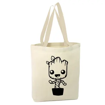 

Angemiel Bag Black Pots Happy Groot Shopping Beach Tote Bag