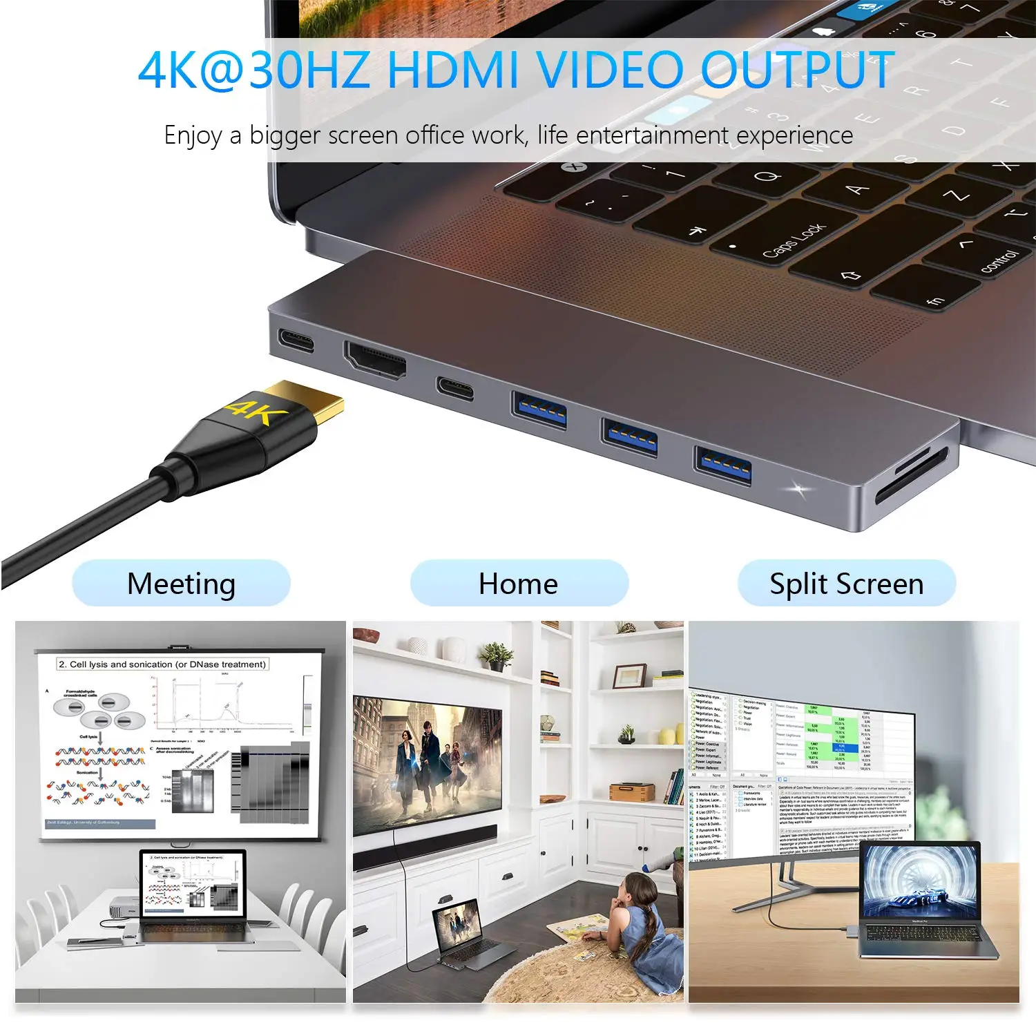 IREALTHINK Dual type C адаптер usb-хаб к HDMI Thunderbolt 3 концентратор Macbook Pro/Air док-станция Разветвитель usb type c расширитель