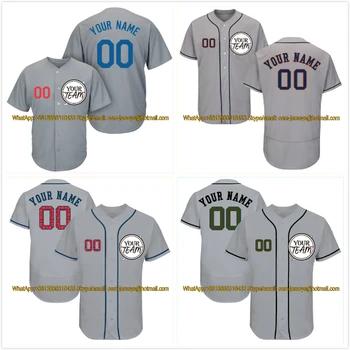 

Customize Baseball Jersey Embroidered Stitch Your Team Logo Name Number Any Style Color Softball Uniform Men Women Youth T-Shirt