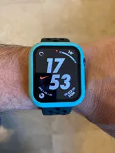 Vidrio + para Apple Watch Serie 6 5 4 3 SE 44mm 40mm watch cuero, iWatch 42mm 38mm Protector de pantalla + cubierta de apple Watch Accesorios