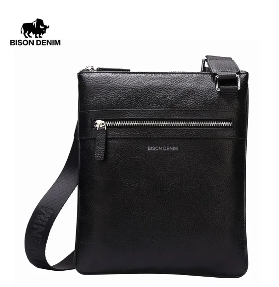 ^Cheap Мужская кожаная сумка на плечо Bison Denim N2424 ^Cheap Мужская кожаная сумка на плечо Bison Denim N2424