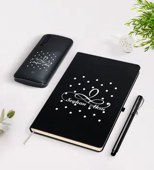

Personalized Is Black Notebook Pen 12.000 Mah Powerbank Gift Set-4