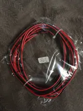 Cable eléctrico de cobre estañado de 2 pines, Cable de extensión de alimentación de larga duración, 300V, PVC, rojo, negro, 18, 20, 22 AWG