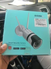 ZOSI-Cámara IP de H.265 y 1080p para exteriores, videocámara inalámbrica y resistente al agua, con foco, wifi, IA, detección de personas, visión nocturna a color y audio bidireccional