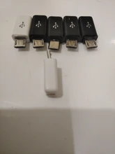 10 unids/lote YT2153Y Micro USB 4pin conector macho blanco/negro de datos OTG interfaz de línea de datos Cbale envío de la gota