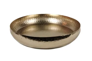

Golden matte round tray