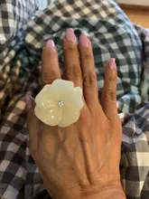 Anillos De Compromiso coreanos con flores acrílicas para mujer, joyería minimalista de resina, anillo de dedo rosa para niña y mujer
