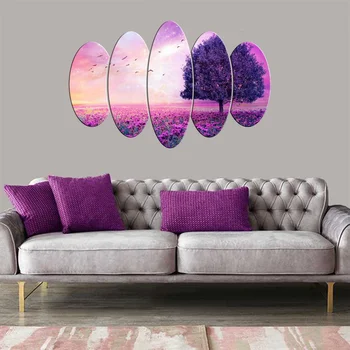 

Purple Tree Themed 5 Piece Mdf Table