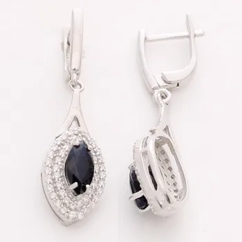 

Silver earrings with Sapphire