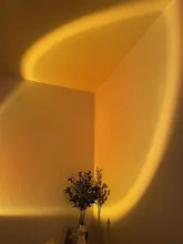 Lámpara Led de proyección de atardecer con USB, luz nocturna para decoración de pared del dormitorio, colorida, proyector de luz, Cambio Gratis de color
