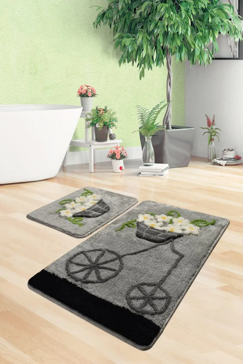 

Bath Mats Non Slip Anti Mould Mats Non Slip Anti Mould Alacati 2 Pcs 60X100 Cm-50 X 60 Cm