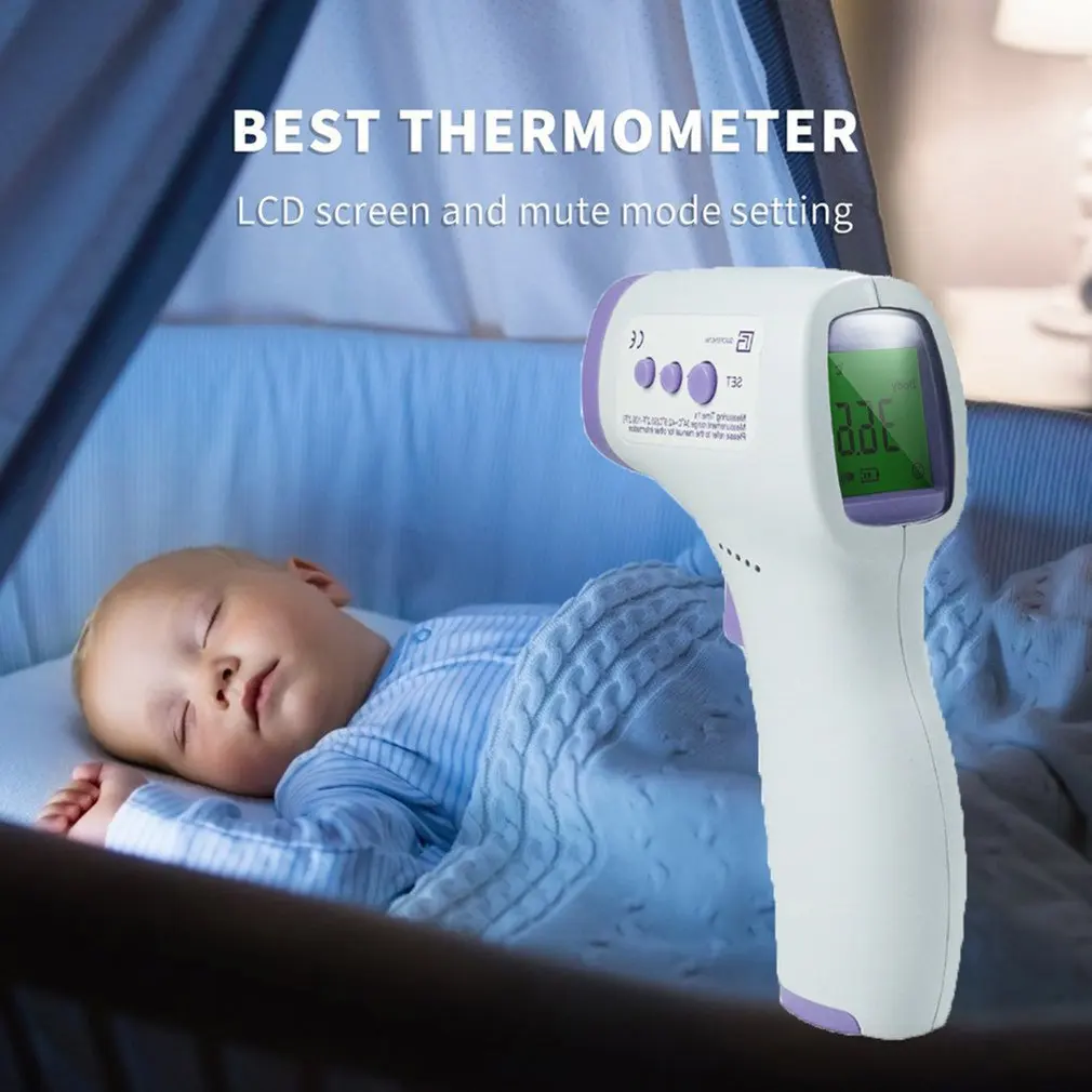 Baby Adults Forehead Digital Thermometer Non-contact Infrared Medical Thermometer Body Temperature Fever Measure Tool Backlight digital thermometer
